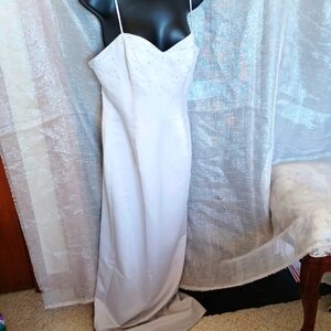 Bella Formals by Venus Formal dress, Silver with Beading, NWT